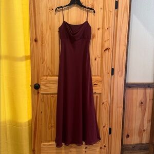 Michaelangelo Rich Burgundy Maxi Dress Size 8